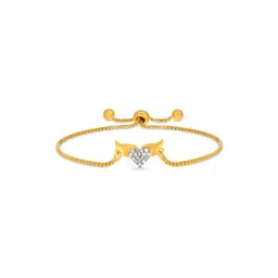 BHIMA 22K BIS Hallmark 916 Purity Yellow Gold Kids Wings of Heart Kids Bracelet-71