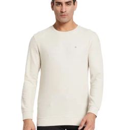 METTLE Cream Regular Fit Solid T-Shirt-image-7