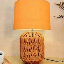 Homesake Yellow Raffia Table Lamp-picture-30