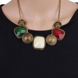 Shining Diva Fashion Antique Gold-Toned Necklace-39