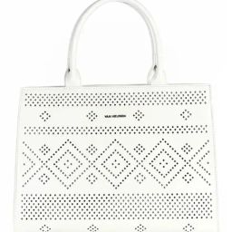 Van Heusen White Textured Medium Handbag-29