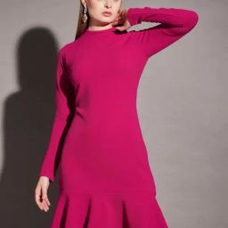 Mabish By Sonal Jain Pink A-Line Dress-image-29