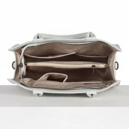 Van Heusen White Textured Medium Handbag image 5