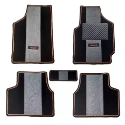 Elegant Edge Black And Beige Carpet Car Mat Compatible With Honda City 2014-2019-34