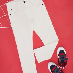 Pantaloons Junior Boys White Cotton Regular Fit Jeans-picture-37