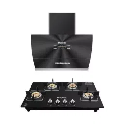 Maplin VC60 1400CMH 60cm Black Voice Control Glass Kitchen Chimney & GH04 4 Burner Gas Cooktop Combo-picture-34