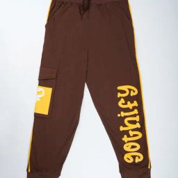 Kiddopanti Boys Brown Printed Trackpants-image-34
