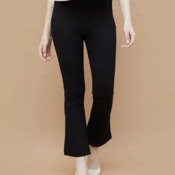 Code By Lifestyle Black Regular Fit Trousers-image-99