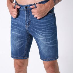 L'monte Men Washed Skinny Fit High-Rise Denim Shorts Technology-77