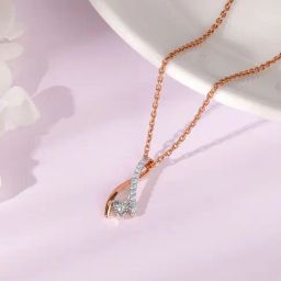 GIVA 14K Rose Gold Gold Holding Heart Lab Grown Diamond Pendant for Women-image-48