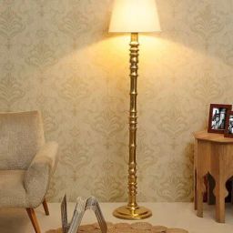 Home4U Pillar Gold Aluminium Floor Lamp-image-29