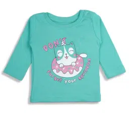 Bodycare Girls Green Cotton Printed T-Shirt-image-105