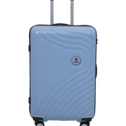 Swiss Military Light Grey Textured Medium Hard Sided Checked Luggage-24