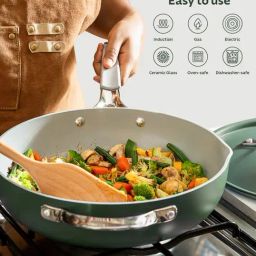 Tramontina Green Aluminium with Ceramic Coating Frypan 4.7L-image-3