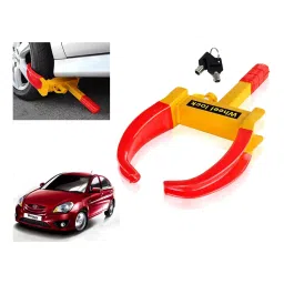 Auto Pearl Security Adjustable Anti Theft Yellow, Red Wheel Clamp Lock for Verna 1.5 CRDi-image-70
