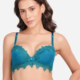 Susie Floral Lace Medium Coverage Lightly Padded Push-Up Bra With All Day Comfort-7