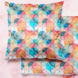 ArtzFolio Multicoloured Set of 2 Velvet Square Cushion Covers-62