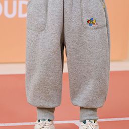 LULU & SKY Unisex Kids Tapered Fit High-Rise Trousers-image-82