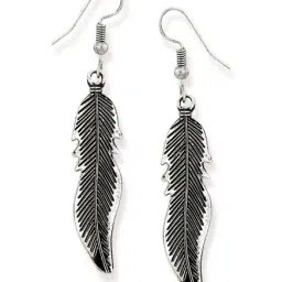 Zaveri Pearls Leaf Shape Silver Alloy Dangler Earrings-47