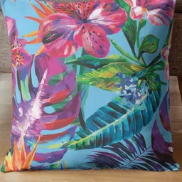 THEYAYACAFE Blue & Green Floral Velvet Square Cushion Covers-image-55