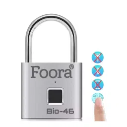 Foora Bio-46 Smart Lock Biometric Pad Lock 10 Fingerprint User with 2 Admin Waterproof(SilverFinish)-13