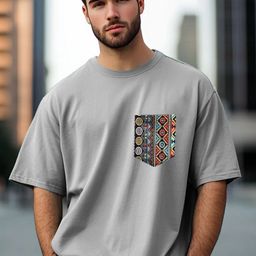 CLAFOUTIS Men Graphic Printed Round Neck Cotton Oversized T-shirt-image-89