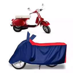 Auto Pearl Two Wheeler Cover with Bag for LML NV, Red & Blue-picture-34
