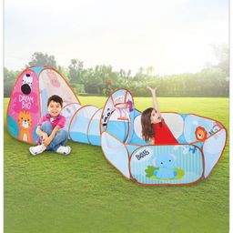 Babyhug Fun Amusement Park 3 in 1 Pool Play Tent House - Blue-11