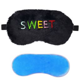 Jenna Fur Sweet Black Cute Sleeping Eye Mask With Cooling Gel-image-89