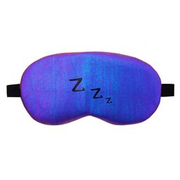 Jenna ZZZ Printed Sleeping Eye Mask - Blue-26