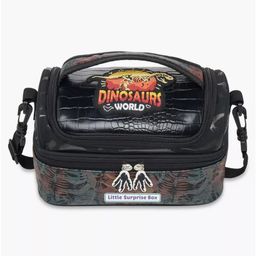 Little Surprise Box Jurasic Dino Lunchbag - Black-picture-14