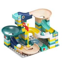 Zyamalox 66 PCS Large Particle DIY Marble Car Race Run Track Toy: Self-Assemble Rolling Balls, Educational Toy Building Blocks and Race Game for Kids - Multicolor image 2