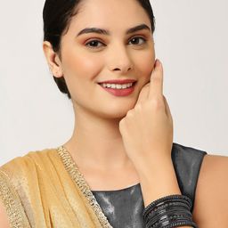 Anouk Set Of 32 Antique & Oxidised Bangles image 5