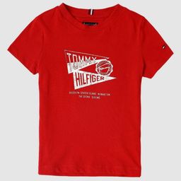 Tommy Hilfiger Boys Brand Logo Printed Round Neck Cotton T-shirt-picture-14