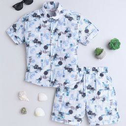 BAESD Boys Printed Short Sleeves Shirt With Shorts-image-107