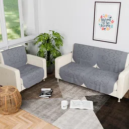 Kuber Industries Grey 6 Pieces Printed Cotton 3 Seater Sofa Covers-image-53