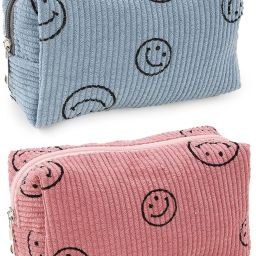 Women Pink, Blue Cosmetic Bag-image-31