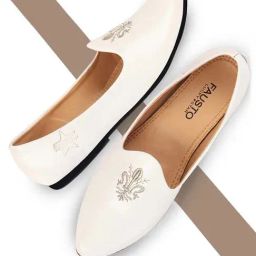 Fausto Men's White Casual Juttis-image-41