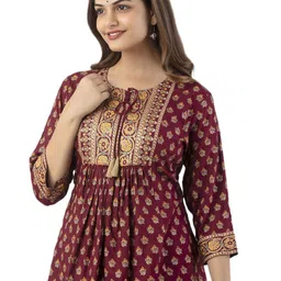 DMP FASHION Floral Printed A-Line Kurti-17