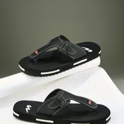 Campus Men's Black T-Strap Sandals-picture-28