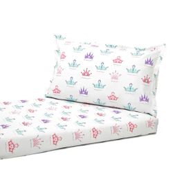 Nigh Nigh Crown White Cotton 300 TC Kids Bed Linen Set-image-32