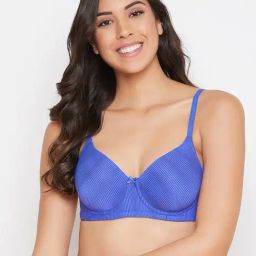 Clovia Blue Under Wired Padded T-Shirt Bra-image-75