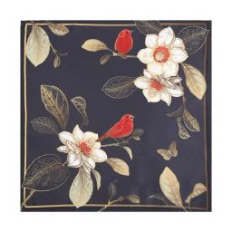 Tossido Black Printed Pocket Square-image-30