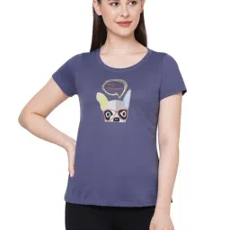 Soie Blue Printed T-Shirt-picture-21