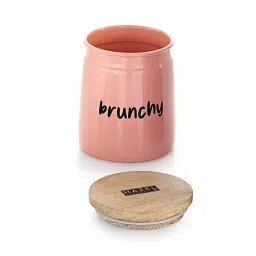 HAZEL Peach Galvanized metal Storage Container with Lid image 3