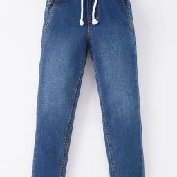 Ed-a-Mamma Kids Blue Cotton Washed Jeans-image-64