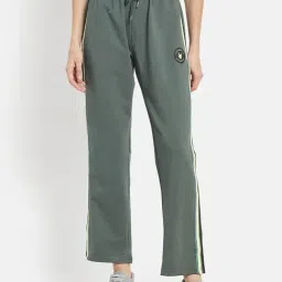 METTLE Green Cotton Mid rise Track Pants-image-22