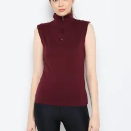 Appulse Maroon Cotton Slim Fit T-Shirt-image-89