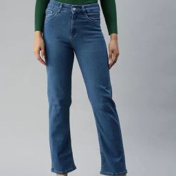 showoffff SHOWOFF Clean Look Blue Straight Fit Denim Jeans-picture-40