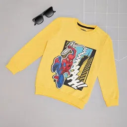Pantaloons Junior Boys Humour and Comic Printed Pullover Sweatshirt-image-39